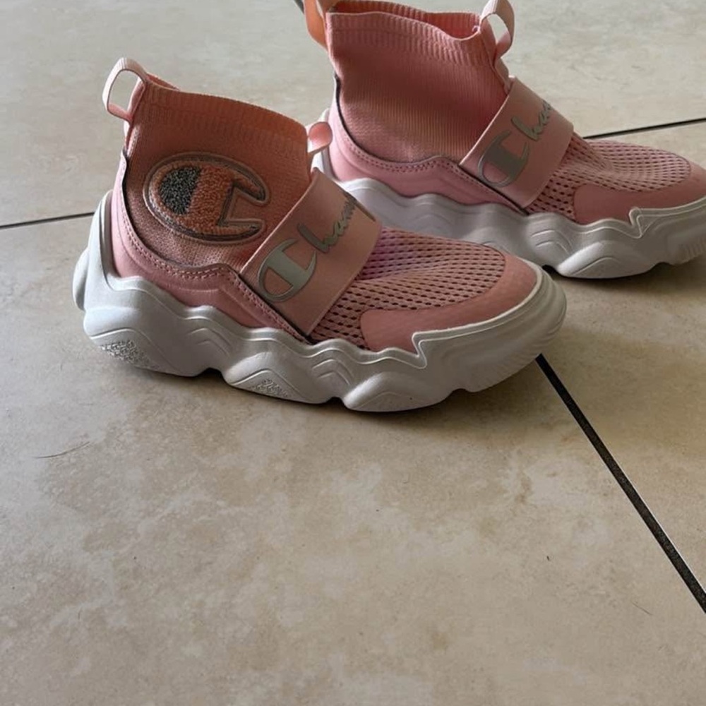 Champion Kids Pink High-Top Sneakers